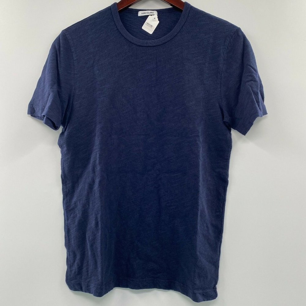 Hiro Clark Men's Short Sleeve T-Shirt Slub Jersey in Navy Blue sz S NWT Canada